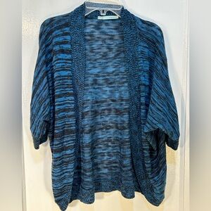 Maurices Dress Women’s Extra Large Cardigan Open Front Blue Short Sleeve